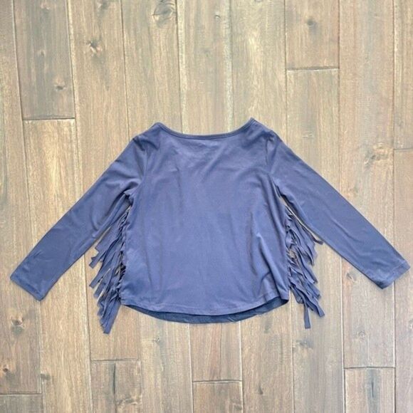 P.S. from Aeropostale Navy Silver Heart Sparkle Fringe Top Girls 7 - Picture 5 of 5